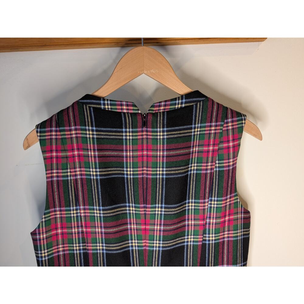 Vintage Pendleton Woolen Mills Red Green Plaid Tartan Dress USA Made Womens 10 - Picture 6 of 11